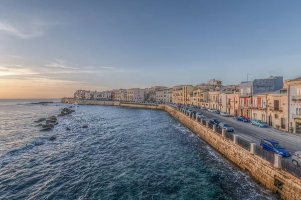 Breathtaking Scenery Ortigia Seafront Syracuse Sicily — Stock Photo, Image