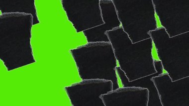 Yeşil arka planda kağıt kolajı geçiş paketi. Hareket animasyonunu durdur. Portföyümüzde daha fazla element.