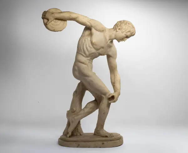 Antik Yunan Disk Fırlatıcı Mermer Heykel Klasik Sanat ve Tarih