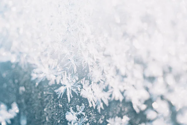 Flocos Neve Perto Vidro — Fotografia de Stock
