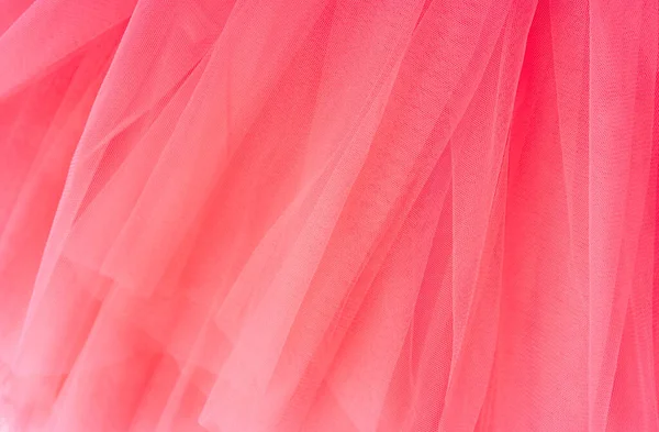 Pinkfarbener Hintergrund Aus Tüll Nahaufnahme — Stockfoto