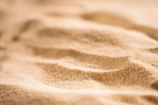 Sabbia Gialla Pulita Con Dune Motivi Ondulati — Foto Stock
