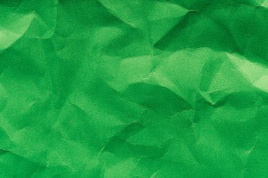 Buruşmuş Kağıt Doku Koyu Yeşil Arkaplan. Yüksek kalite fotoğraf