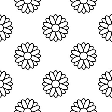 çiçek anahat seamless modeli