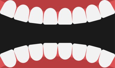 Temiz dişler ve ağız arka planı