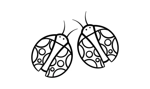 Hand Drawn Illustrations Ladybugs — Stock Vector