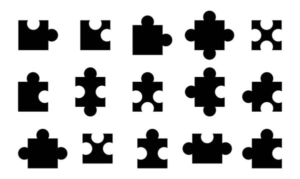 Ilustrace Různých Tvarů Puzzle — Stockový vektor