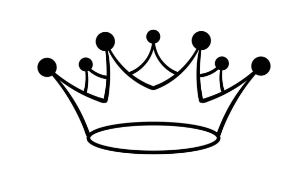 白地に手描き王冠 — ストックベクタ