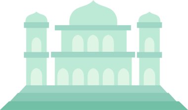 Beyaz arkaplanda cami tasarımı çizimi