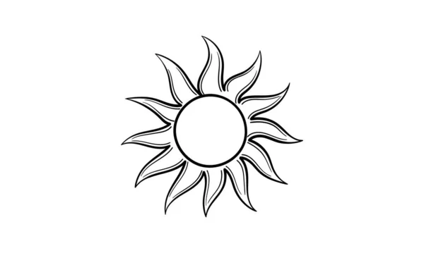Hand Drawn Sun — стоковый вектор