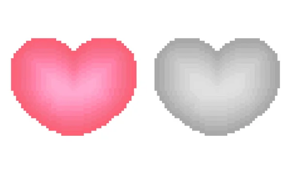 Szív Illusztráció Pixel Stílusban — Stock Vector