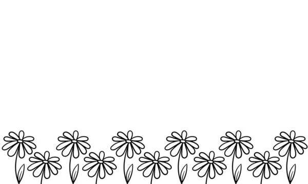 Blumen Hand Gezeichneten Hintergrund — Stockvektor