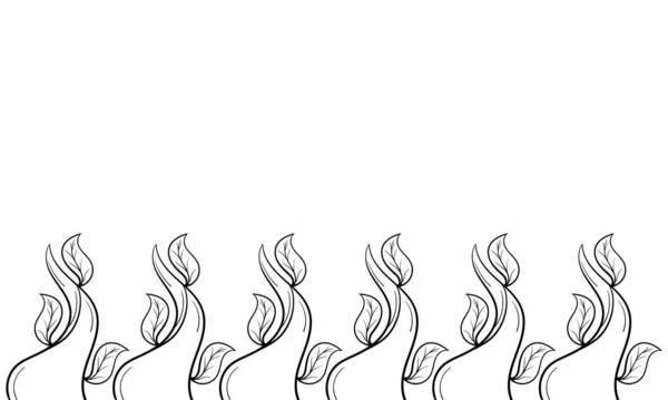 Wilde Pflanze Handgezeichneten Hintergrund — Stockvektor