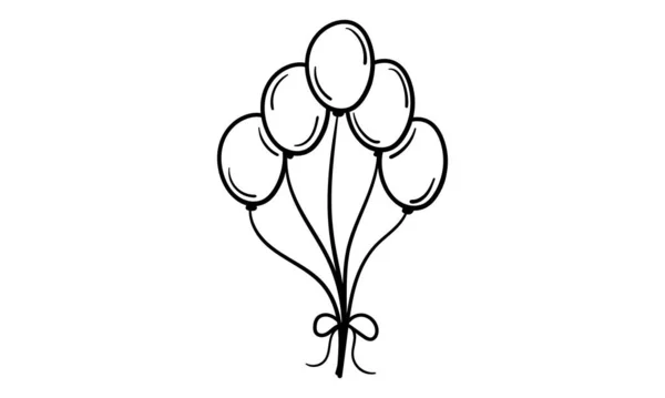 Ilustrasi Gambar Tangan Balon - Stok Vektor