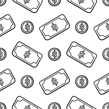 Banknotların ve paraların pürüzsüz deseni 2
