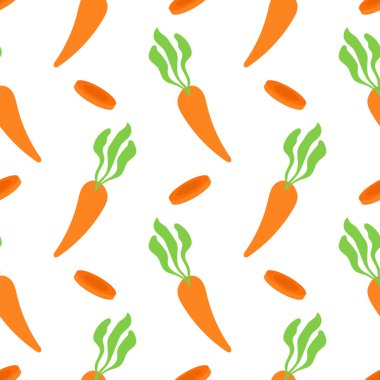 carrot illustration seamless pattern