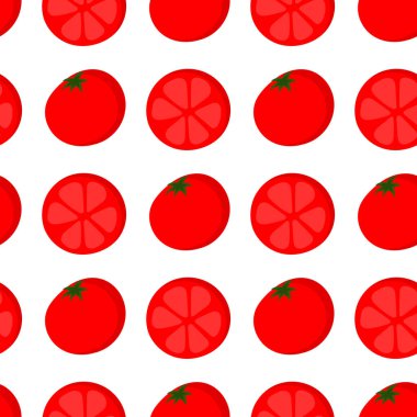 tomato illustration seamless pattern