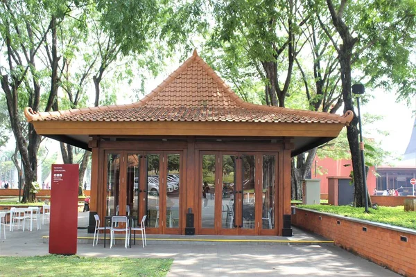 Jakarta Indonesia Aprile 2023 Monumento Taman Mini Indonesia Indah Cafe — Foto Stock