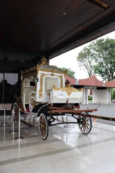 Τζακάρτα Ινδονησία Απριλίου 2023 Παλιά Άμαξα Άλογα Από Βασιλική Εποχή — Φωτογραφία Αρχείου