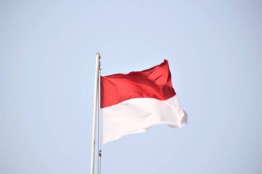 indonesian flag red and white clipart