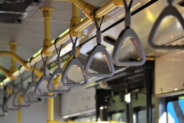 jakarta, Endonezya-18 Haziran 2023: transjakarta otobüs içi temalı işlemler