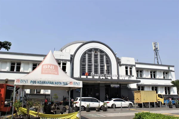 Τζακάρτα Ινδονησία Απριλίου 2023 Σιδηροδρομικό Σταθμό Της Πόλης Τζακάρτα — Φωτογραφία Αρχείου