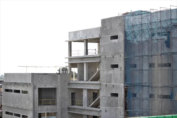 ジャカルタ インドネシア 2023年4月23日 建物に取り組む建設労働者 — ストック写真
