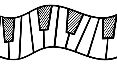 el çizimi piyano klavyesi 2