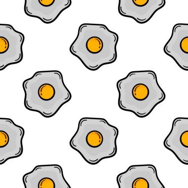 Yağda yumurta elle çizilmiş.