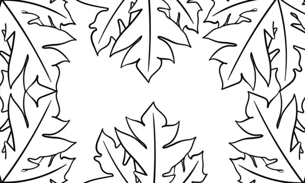 自然をテーマにした葉の手描きの背景2 — ストックベクタ