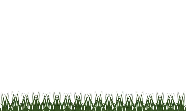 Gras Hintergrund Auf Weißem Hintergrund — Stockvektor