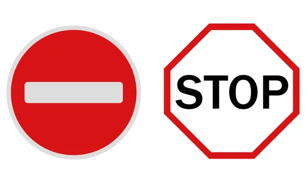 Warning Signs Prohibited Entering — Stock Vector