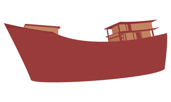 Illustration Eines Fischerbootes — Stockvektor