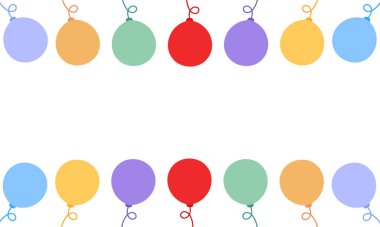 Beyaz arkaplanda renkli balon arkaplanı