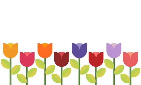Барвистий Квітковий Фон Білому Тлі — стоковий вектор