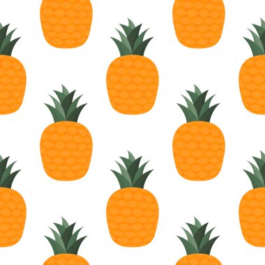 Ananas meyvesi çiziminin kusursuz deseni