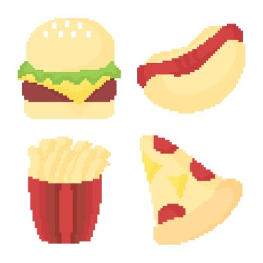 Piksel temalı fast food