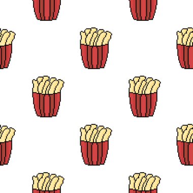 Piksel patates kızartması hatları pürüzsüz.