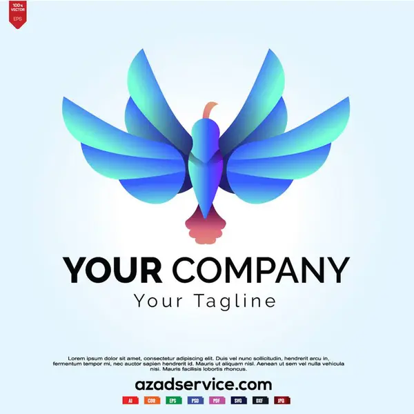 Basit çizgi kuş logosu, basit ve havalı kuş logosu