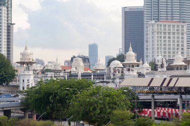 Kuala Lumpur, Malezya - 12 Eylül 2018: Kuala Lumpur demiryolu, Doğu ve Batı tasarımlarının bir karışımını benimseyerek, mimarisi ile ünlüdür..