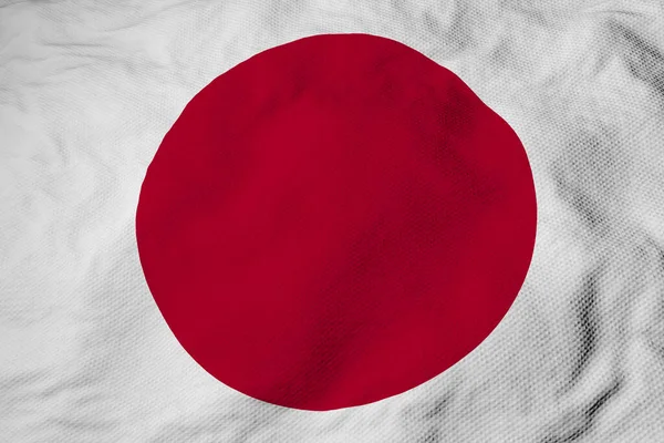 Full Frame Närbild Viftande Flagga Japan Rendering — Stockfoto