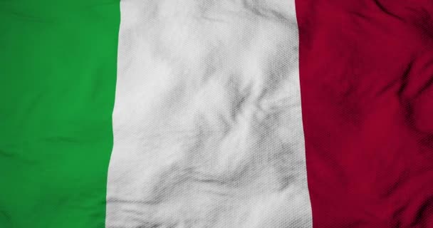 Primer Plano Cuadro Completo Bandera Ondeante Italia Renderizado — Vídeos de Stock