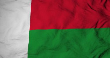 Madagaskar 'ın bayrağını 3 boyutlu olarak dalgalandırmak için tam kare..