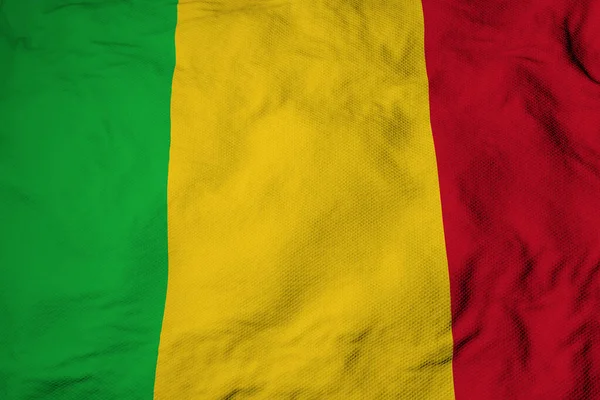 Full Frame Close Κυματιστή Σημαία Του Μάλι Απόδοση — Φωτογραφία Αρχείου