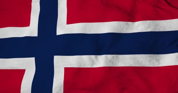 Primer Plano Cuadro Completo Bandera Noruega Renderizado — Vídeos de Stock