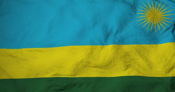 Waving Flag Rwanda Rendering — Stock video