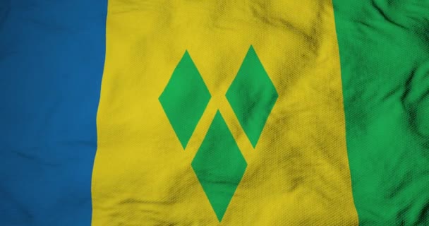 Waving Flag Saint Vincent Grenadines Rendering — Video
