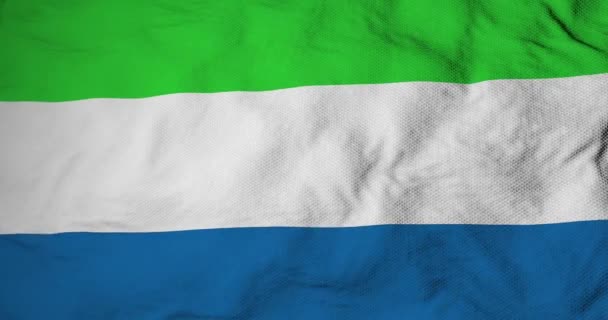 Waving Flag Sierra Leone Rendering — Vídeo de Stock