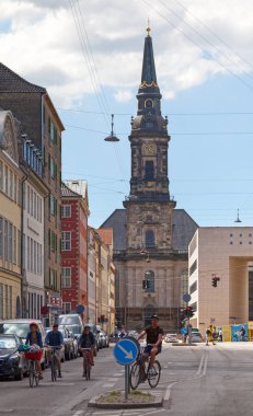 Copenhagen, Denmark - June 28 2019: Christian's Church is a magnificent Rococo church in the Christianshavn district.