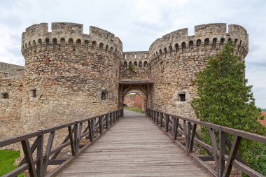 Belgrade, Serbia - May 24 2019: The Zindan gate of the Belgrade Fortress on Kalemegdan Park.